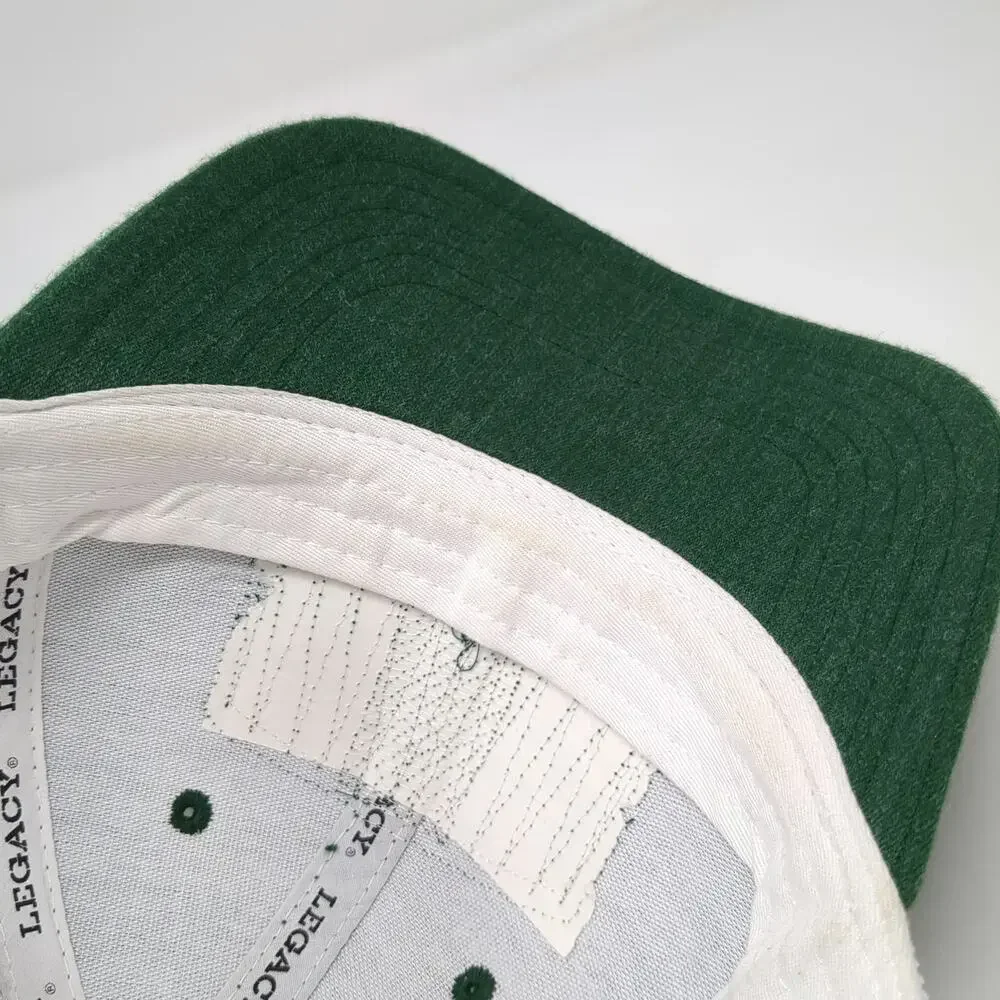 Legacy Trucker Hat Green White One Size Misty Mountain Camp Resort 1968 Trees